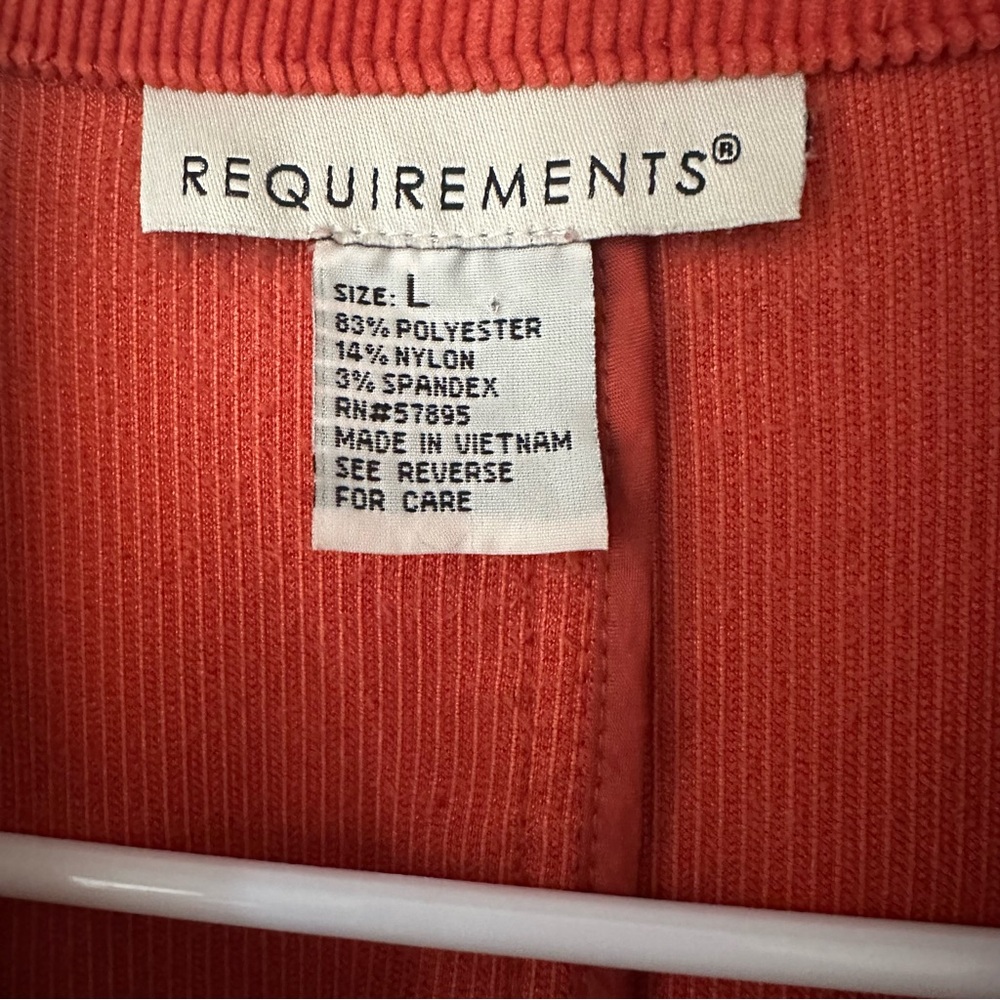 Rust Orange Button Down Corduroy Jacket - image 4